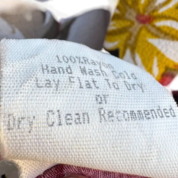 Twyla & Blu II Vintage Womens Floral Button-Up Tie Front Cropped Blouse Shirt 2X - Picture 9 of 10